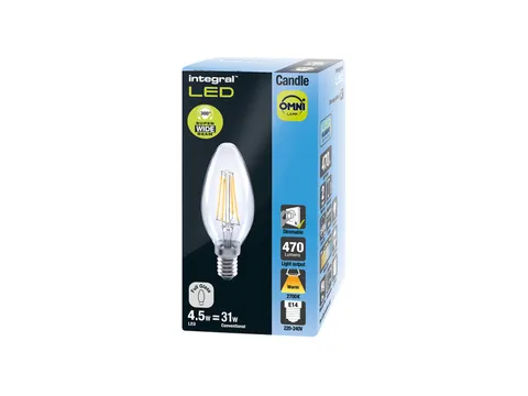 Ledlamp Integral E14 2700K warm wit 4.5W 250lumen