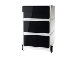 Verrijdbaar Ladeblok 642x390x436mm 4laden Romp Wit Front Zwart