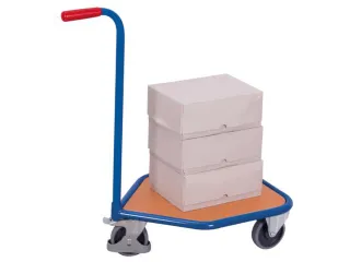 Platformwagen Duwstang 150kg Laadvlak 565x450mm 3 Wielen - 3