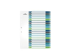 Tabbladen A4+ 20-delig met voorblad nummers 1-20 PP personaliseerbaar