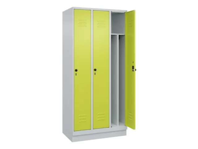 locker voor scheiding van kleding,HxBxD 1950x900x500mm,3vak