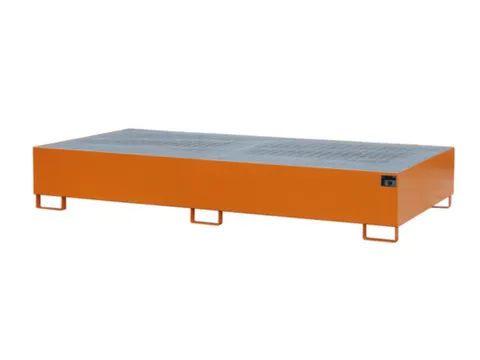 opvangbak,v. 2xIBC,opvangvol. 1000l,HxBxD 435x2650x1300mm,m. rooster