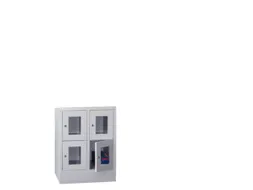 Vakkenkast Vensterdeuren 855x630x500mm 4 Vakken 300mm Cilinderslot