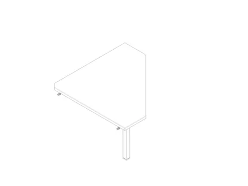 koppelelement voor bureau,90 °,HxBxD 730x840x840mm,v. C-voet,blad wit
