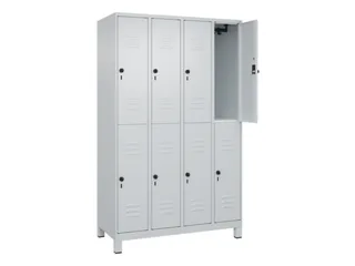 dubbeldekse locker,HxBxD 1950x1200x500mm,4x2vak.,vak B 300mm - 2