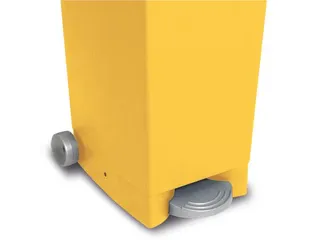 Pedaalemmers Kunststof 80 Liter 790x370x510mm Verrijdbaar Geel - 2