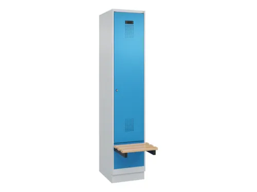 locker met bank,HxBxD 1950x400x815mm,1vak,vak B 400mm,cilinderslot