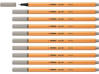 Fineliner STABILO point 88/93 fijn warm grijs - 8