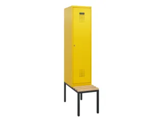 locker met bank,HxBxD 1950x400x815mm,1vak,vak B 400mm,cilinderslot - 2