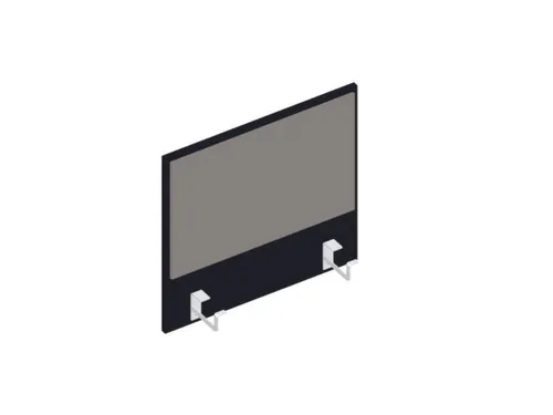 baliepaneel,v. bureau,aanbouw links,B 600mm,CC-zwart,BN8078-grijs