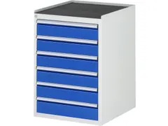 ladekast 825x580x650mm 6laden cilinderslot RAL7035 RAL5010 metaal
