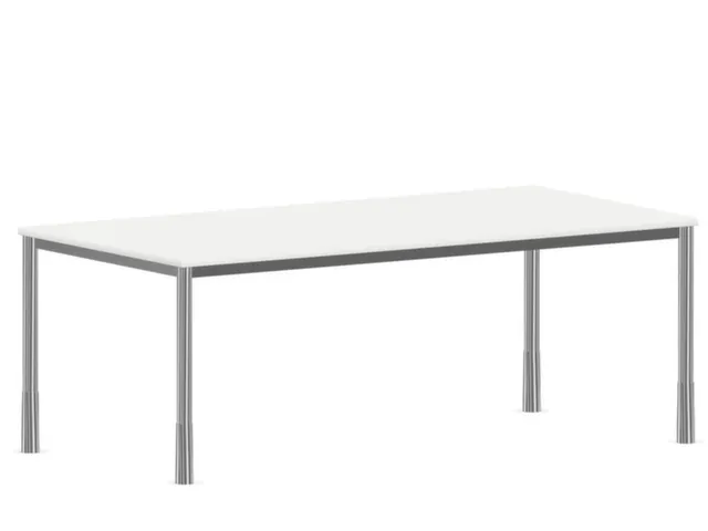 In hoogte verstelbaar bureau,HxBxD 720-840x2000x1000mm,Bl-wit