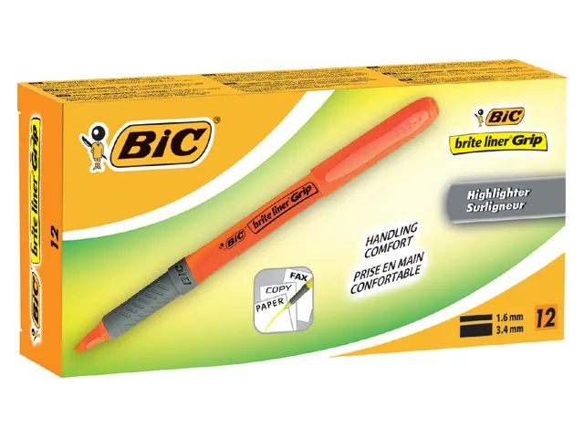 Markeerstift Bic Highlighter Grip Oranje