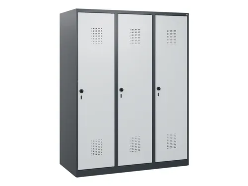 schoollocker,HxBxD 1530x1200x500mm,3vak,vak B 400mm,draaigrendel