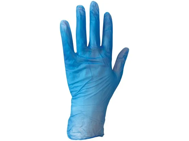 Wegwerphandschoen Arco Essentials vinyl blauw XL 100st