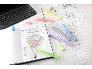 Markeerstift Eberhard Faber Pastel 6st. vierkant in etui - 5