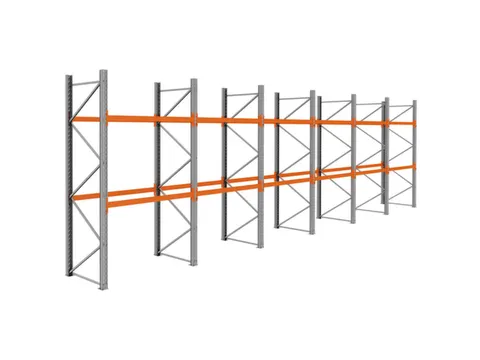 palletstelling,basis+5xaanbouw,HxBxD 3360x11650x1100mm,vakl. 3000kg