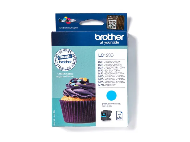 Inktcartridge Brother LC-123C blauw