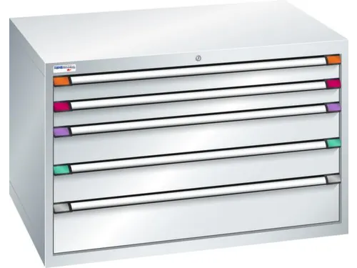 ladekast HxBxD 800x1205x695mm 5laden slot RAL7035 front RAL7035