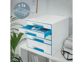Ladenblok Leitz WOW Cube 5 laden wit/blauw - 4