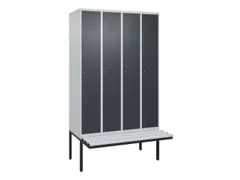 locker voor scheiding van kleding,HxBxD 2120x1200x815mm,4vak