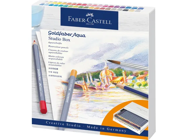 Crayons Aquarelle Faber-Castell Goldfaber Studio Boîte 38+3 pièces