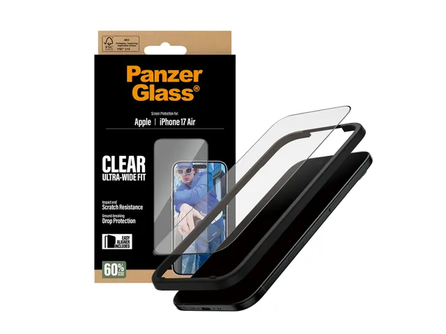 PanzerGlass Screen Protector iPhone Air | Ultra-Wide Fit w. EasyAli