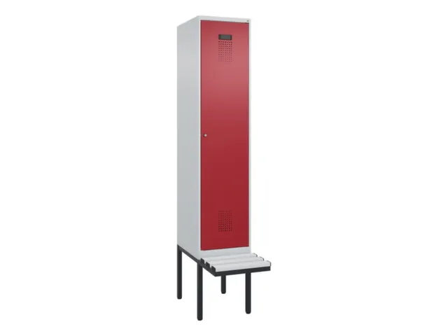locker met bank,voor scheiding van kleding,HxBxD 2120x400x815mm,1vak