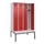 locker met bank,HxBxD 2120x1200x815mm,4vak,vak B 300mm,cilinderslot