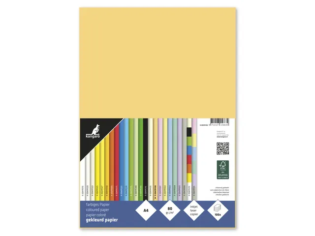 Papier Kangaro A4 80grs donkerchamois pak 100 vel
