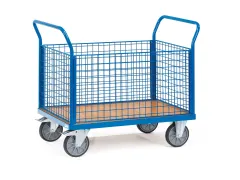 Vierwandwagens 1550 Draadgaas 500kg 850x500mm Ral5007 Houten Plaat