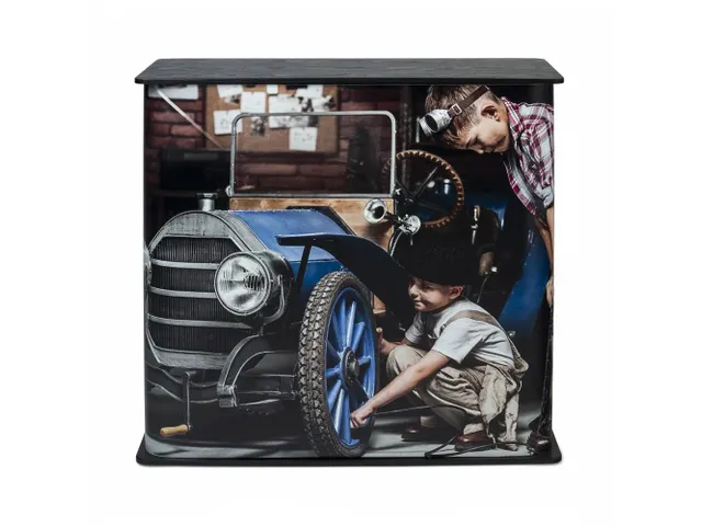 Comptoir d'accueil Professional Square 100x40cm plateau noir