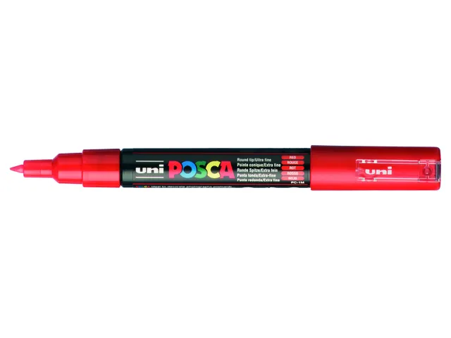 Verfstift Posca PC1MC Extra Fijne punt 0,7-1,0mm rood