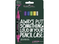 Acrylmarker Faber-Castell Multimark 6 stuks Vibrant kartonetui