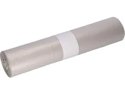 vuilniszak 70x110 transparant LDPE rol van 25 stuks