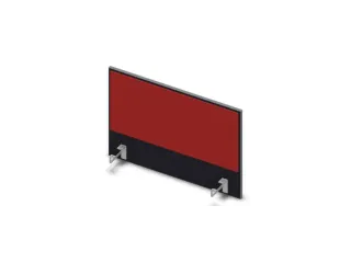 opzetpaneel bureau aanbouw zijkant CC-zwart BN4011-rood 800mm - 1