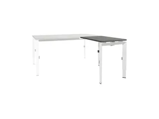 Bureau Linesto N3 aanbouwtafel 80x60cm logan eiken 25mm wit - 1
