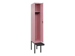 locker met bank,HxBxD 2120x300x815mm,1vak,vak B 300mm,cilinderslot