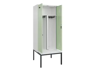 PBM-locker met bank,HxBxD 2120x800x815mm,2vak,vak B 400mm - 1