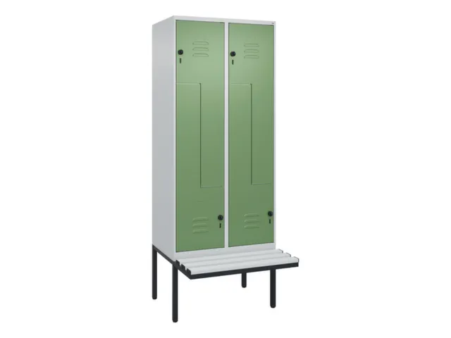 Z-garderobekast,HxBxD 2120x800x815mm,4vak,vak B 400mm,draaigrendel