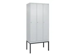 locker,HxBxD 2120x900x500mm,3vak,vak B 300mm,cil.-slot,voetonderstel