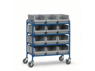 bijzetwagen,draagverm. 250kg,4etage(s),open,laadvl. LxB 940x470mm - 1