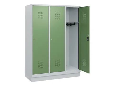schoollocker,HxBxD 1630x1200x500mm,3vak,vak B 400mm,cil.-slot,sokkel