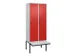 locker voor scheiding van kleding,HxBxD 2120x800x815mm,2vak