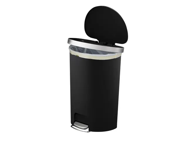 Hana pedaalemmer halfrond 55 Liter Zwart