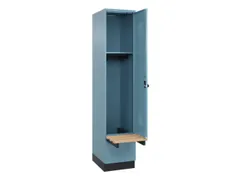 locker met bank,HxBxD 1950x400x815mm,1vak,vak B 400mm,draaigrendel