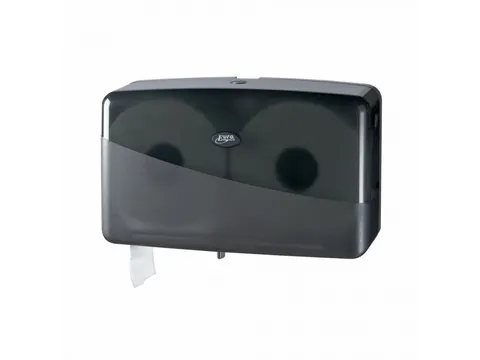 Pearl Black Toiletpapier Dispenser Mini Jumbo Duo zwart