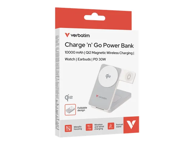 32296 VERBATIM Qi2 3in1 Powerbank