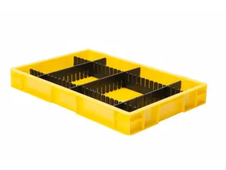 Euronorm-stapelbak 14.5l 75x600x400mm Wanden/bodem Gesloten Geel - 3