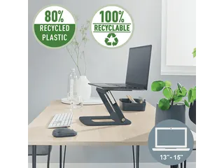 Leitz Ergo Laptopstandaard verstelbare multihoek Grijs - 2